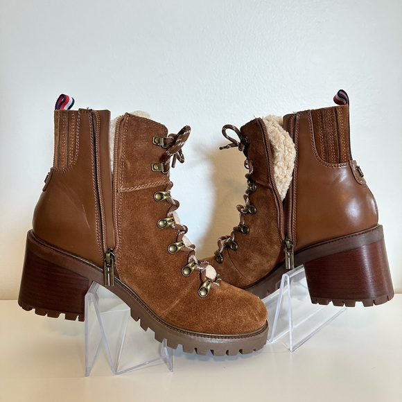 Tommy Hilfiger | Women's Lamere Suede Almond Toe Booties | 8 - Picture 3 of 7